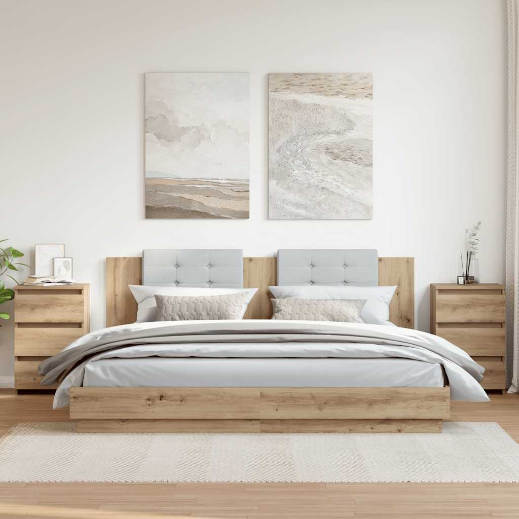 Nattbord 2 stk artisan eik 40x35x62,5 cm konstruert tre