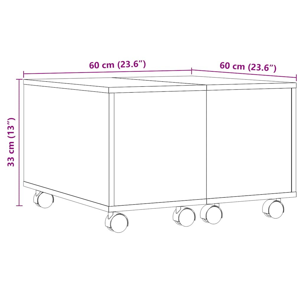 Salongbord Sofabord Artisan Eik 60x60x38 cm