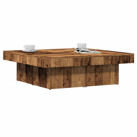 Salongbord Sofabord Gammelt Tre 90x90x28 cm