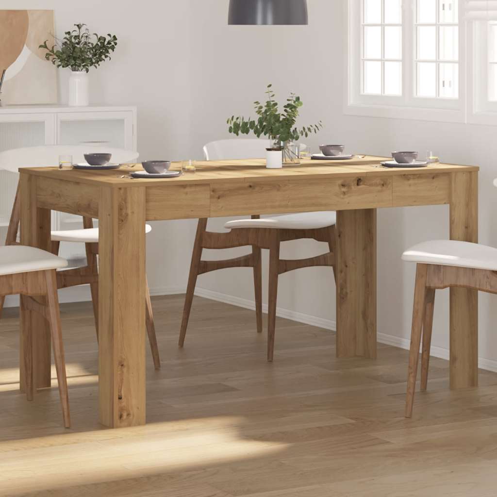 Spisebord artisan eik 140x74,5x76 cm konstruert tre