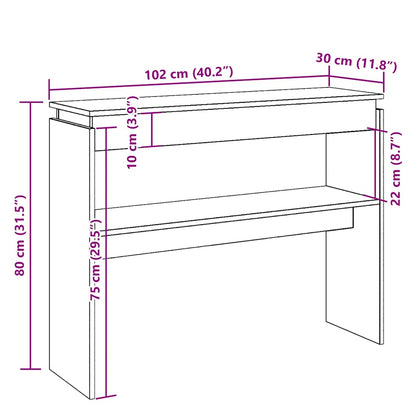 Avlastningsbord konsollbord Gammelt Tre 80x30x102 cm