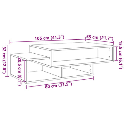 Salongbord Sofabord Gammelt Tre 105x55x32 cm