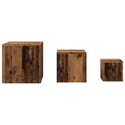 Sidebord Gammelt Tre 3 stk