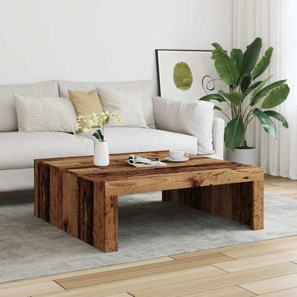Salongbord Sofabord Gammelt Tre 100x100x35 cm