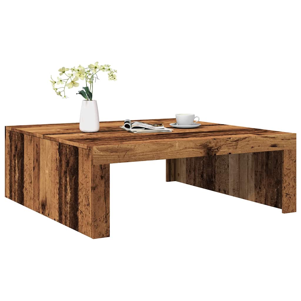 Salongbord Sofabord Gammelt Tre 100x100x35 cm