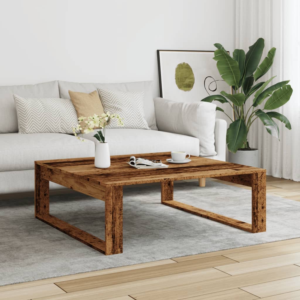 Salongbord Sofabord Gammelt Tre 100x100x35 cm