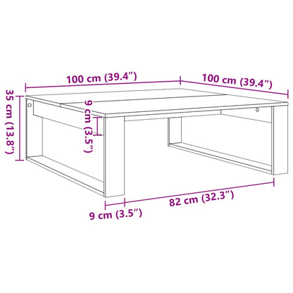 Salongbord Sofabord Artisan Eik 100x100x35 cm