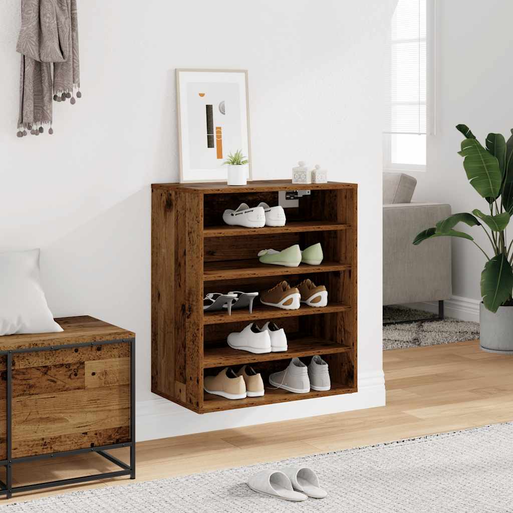 Skoskap gammelt tre 60x35x70 cm konstruert tre
