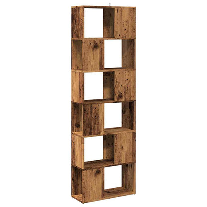 Bokhylle Gammelt Tre Romdeler 60x24x186 cm