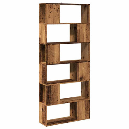 Bokhylle Gammelt Tre Romdeler 80x24x186 cm