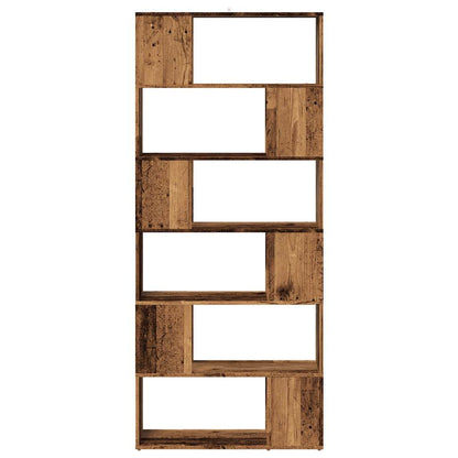 Bokhylle Gammelt Tre Romdeler 80x24x186 cm
