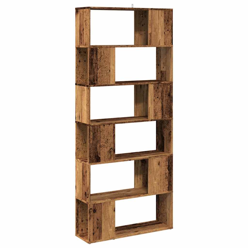Bokhylle Gammelt Tre Romdeler 80x24x186 cm