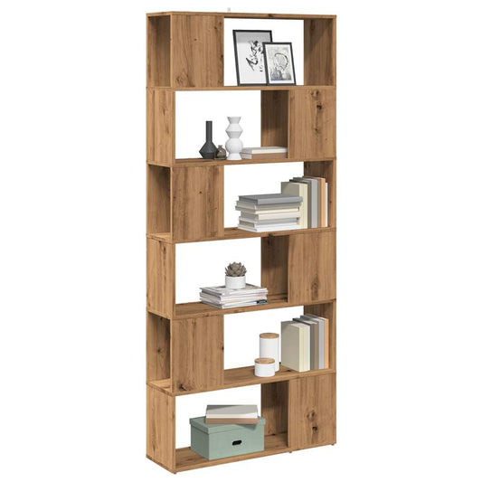 Bokhylle Artisan Eik Romdeler 80x24x186 cm
