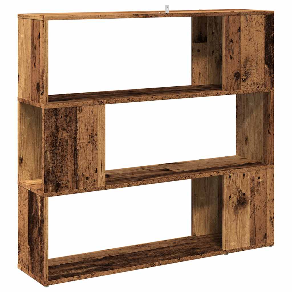 Bokhylle Gammelt Tre Romdeler 100x24x94 cm