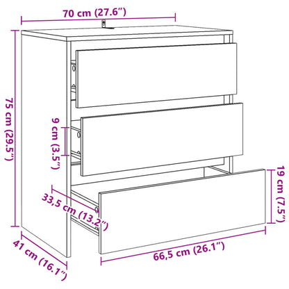 Skjenk Gammelt Tre 70x41x75 cm