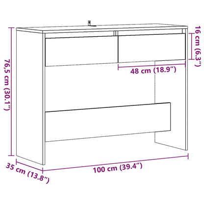 Avlastningsbord Konsollbord Artisan Eik 100x35x76,5 cm