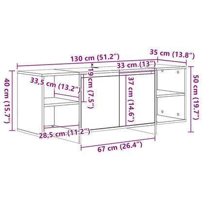 TV-Møbel Gammelt Tre Tv-benk 130x35x50 cm