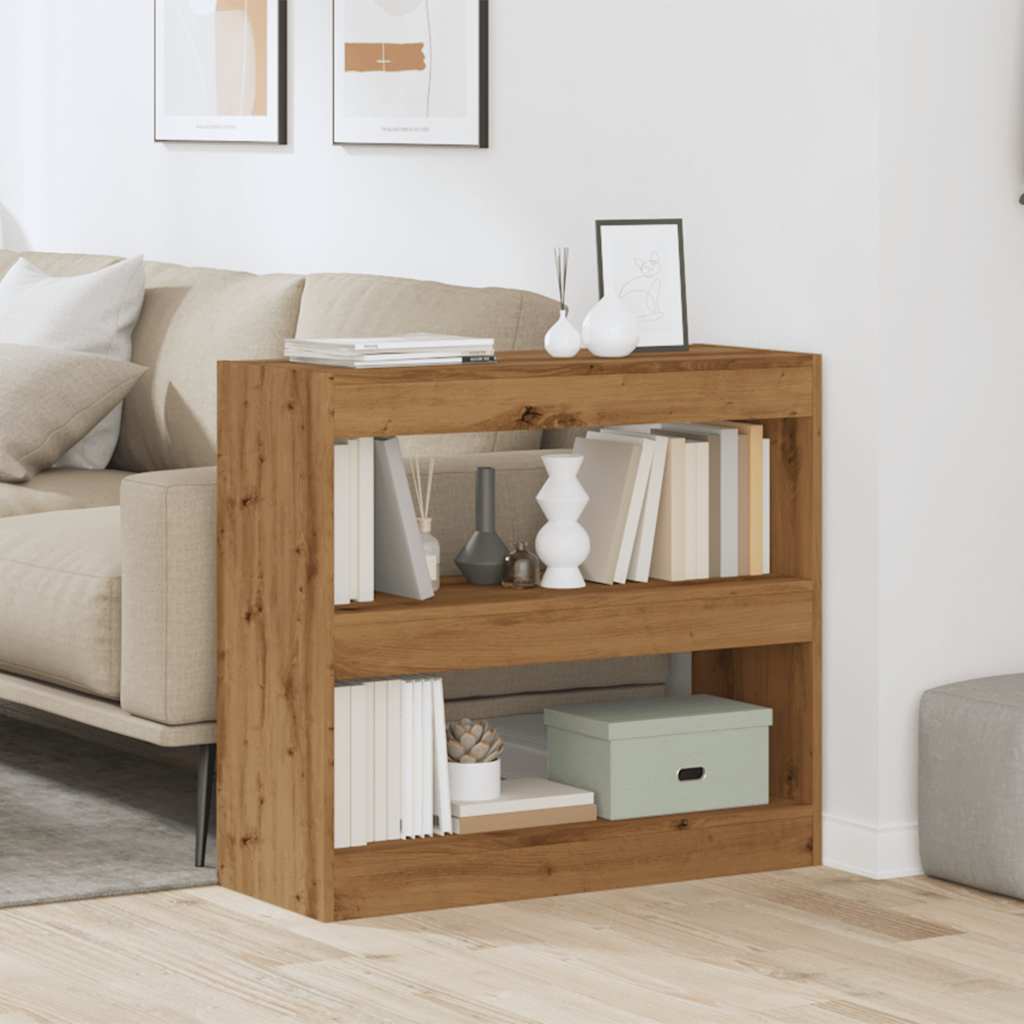 Bokhylle/romdeler artisan eik 80x30x72 cm
