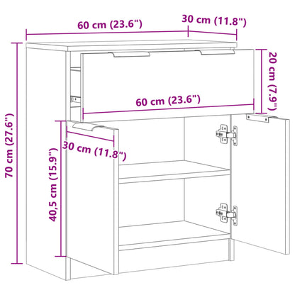 Skjenk Gammelt Tre 60x30x70 cm
