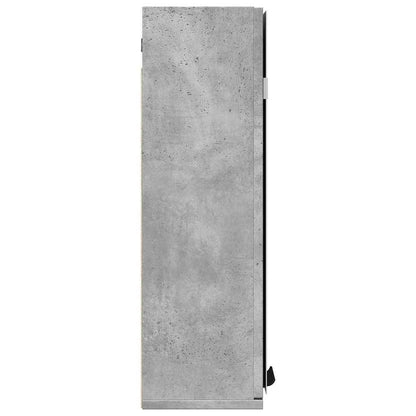 Baderomshylle med speil Betonggrå 64x20x66,5 cm