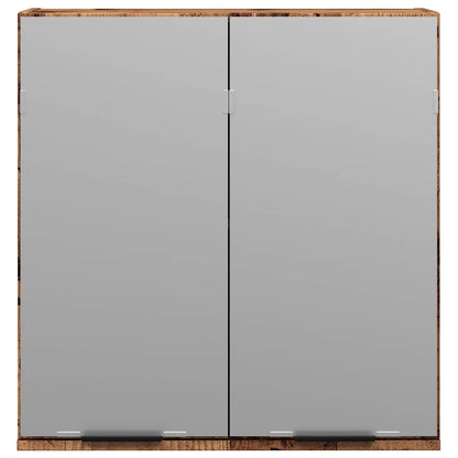 Baderomsspeil Baderomshylle med speil Gammelt Tre 64x20x66,5cm
