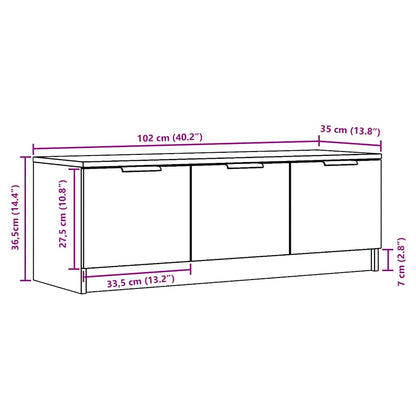 TV-Møbel Gammelt Tre TV-benk 102x35x36,5 cm