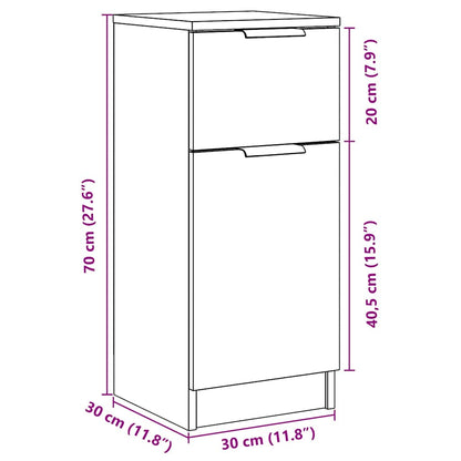 Skjenk Gammelt Tre 30x30x70 cm