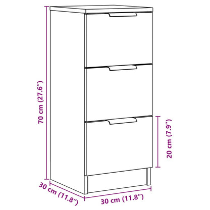 Skjenk Gammelt Tre 30x30x70 cm