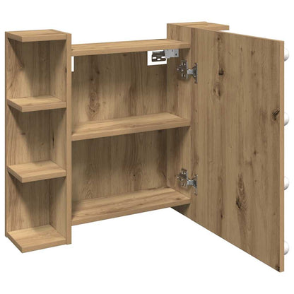 Baderomsspeil Skap med LED Artisan Eik 70x16,5x60 cm