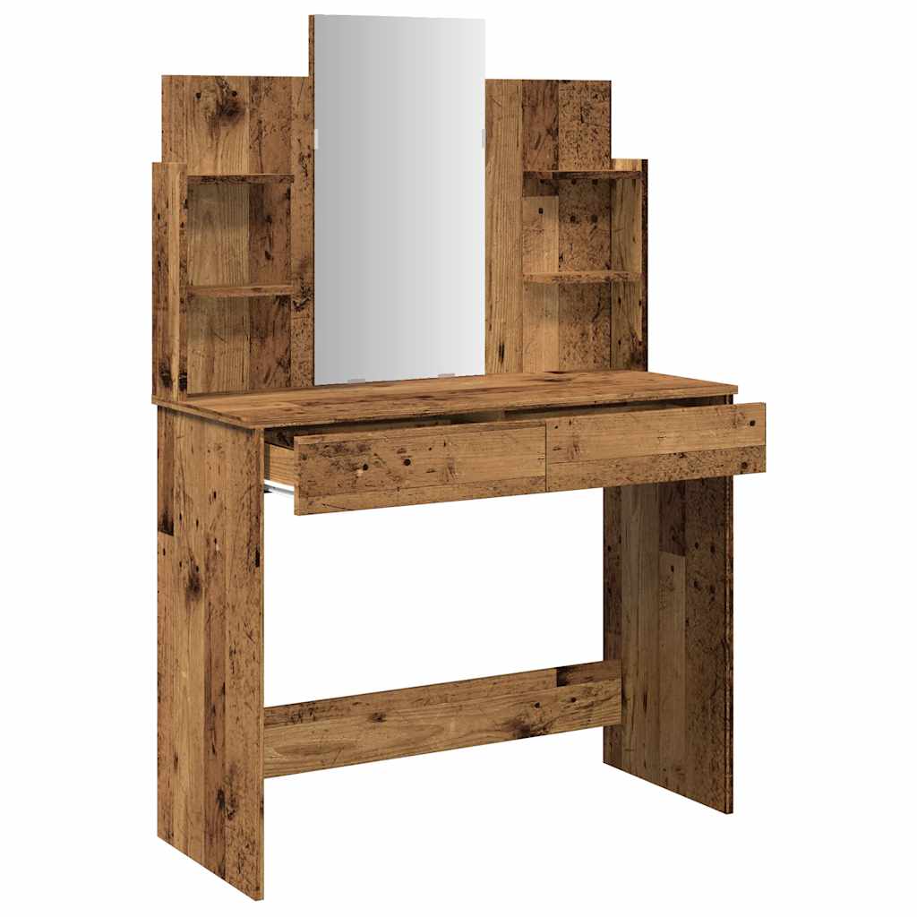 Sminkebord Gammelt Tre speil 96x39x142 cm