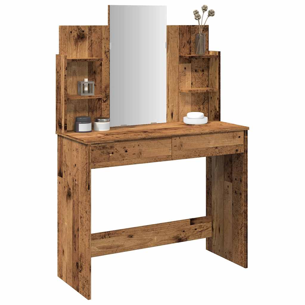 Sminkebord Gammelt Tre speil 96x39x142 cm