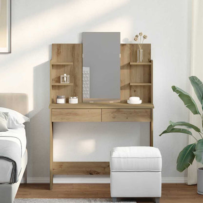 Sminkebord Artisan Eik speil 96x39x142 cm