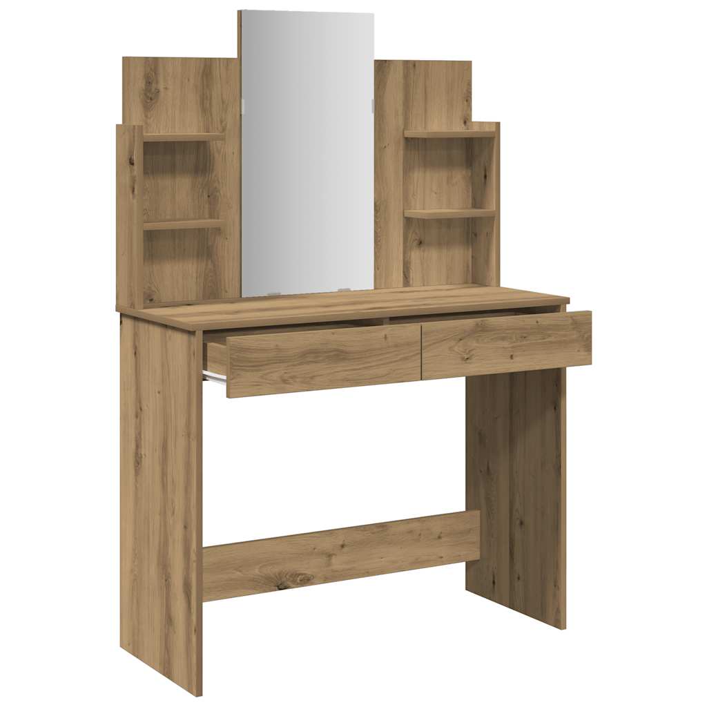 Sminkebord Artisan Eik speil 96x39x142 cm