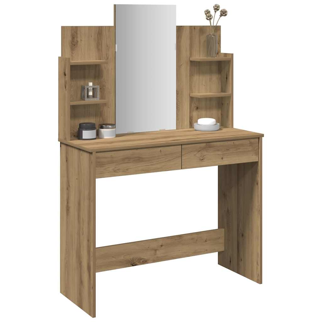 Sminkebord Artisan Eik speil 96x39x142 cm