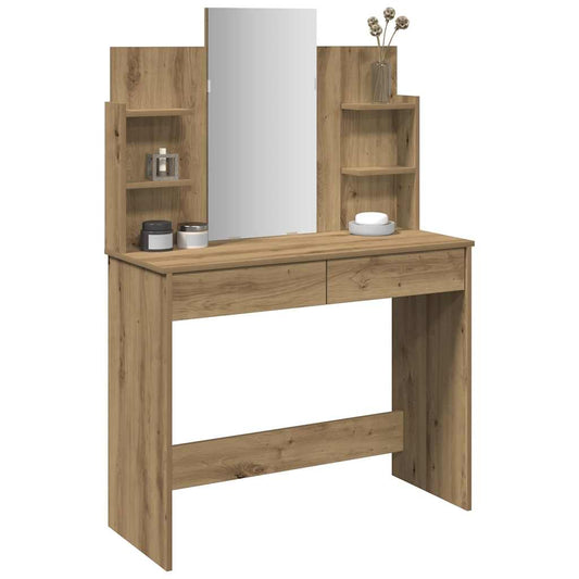 Sminkebord Artisan Eik speil 96x39x142 cm