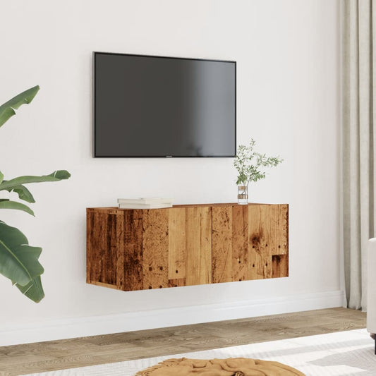 TV-Møbel Gammelt Tre Tv-benker 2 stk 80x30x30 cm