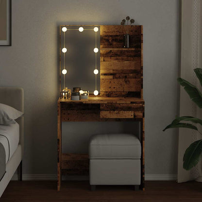 Sminkebord Gammelt Tre LED 74,5x40x141 cm