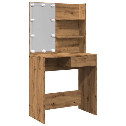 Sminkebord Artisan Eik LED 74,5x40x141 cm