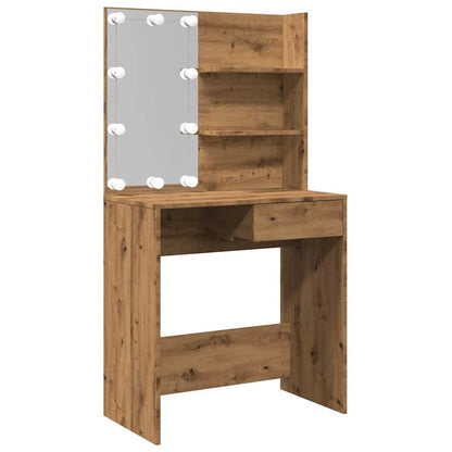 Sminkebord Artisan Eik LED 74,5x40x141 cm