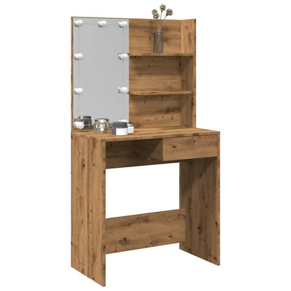 Sminkebord Artisan Eik LED 74,5x40x141 cm