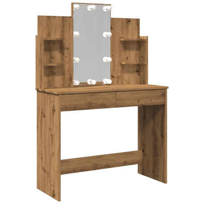 Sminkebord Artisan Eik LED 96x40x142 cm