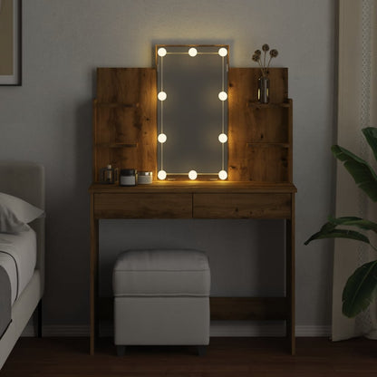 Sminkebord Artisan Eik LED 96x40x142 cm