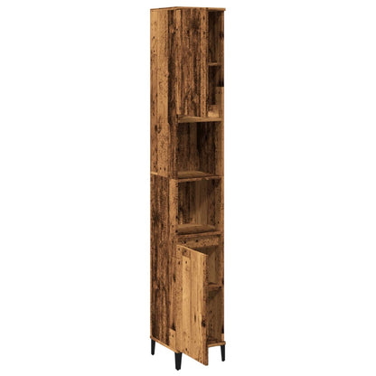 Baderomsskap Gammelt Tre 30x30x190 cm
