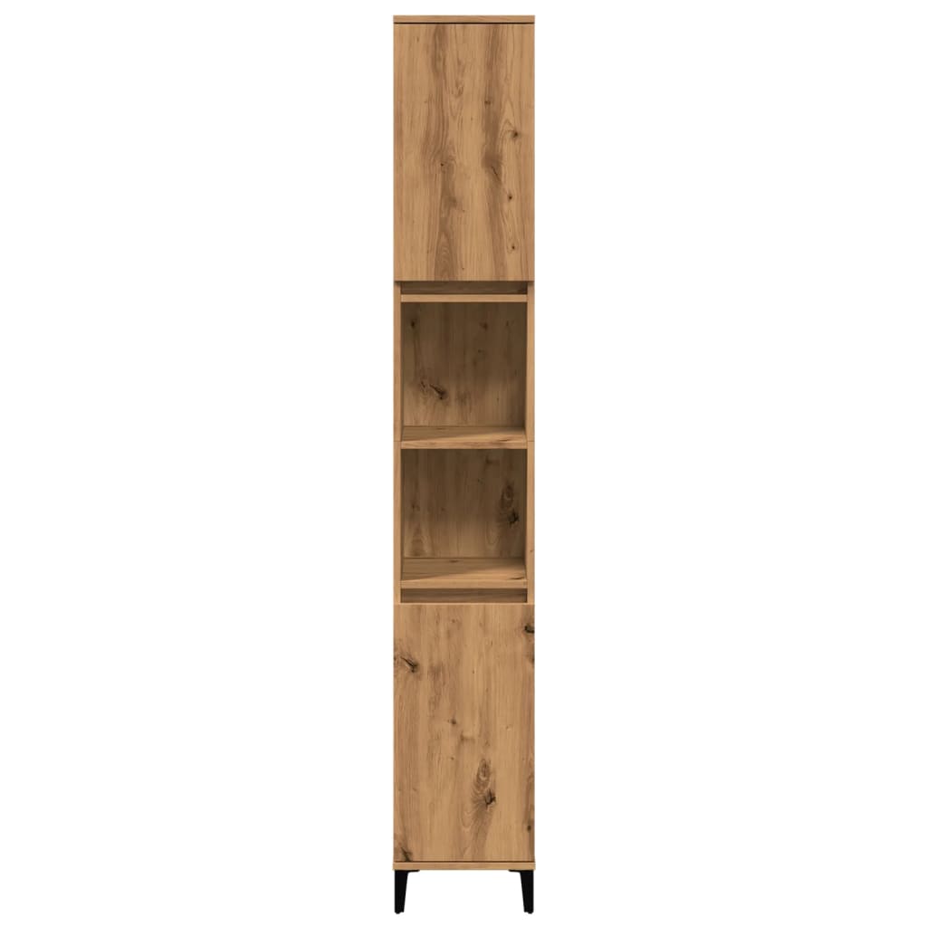 Baderomsskap artisan eik 30x30x190 cm konstruert tre