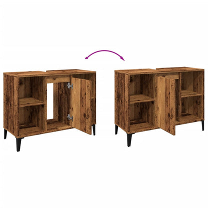 Servantskap Baderom Gammelt Tre 80x33x60 cm