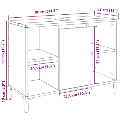 Servantskap Artisan Eik 80x33x60 cm