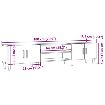 TV-Møbel Gammelt Tre TV-benk 180x31,5x40 cm