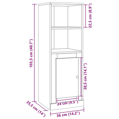 Skap Gammelt Tre 36x35,5x103,5 cm