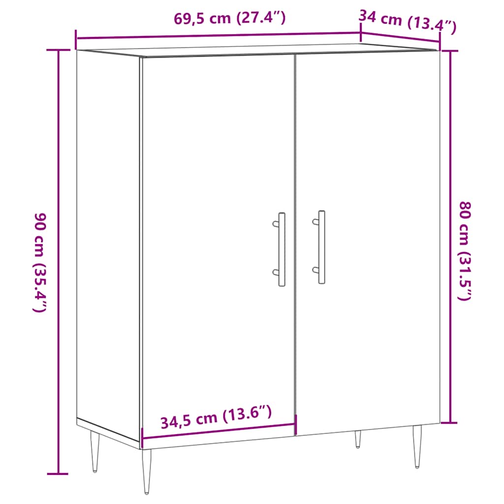 Skjenk Artisan Eik 69,5x34x90 cm