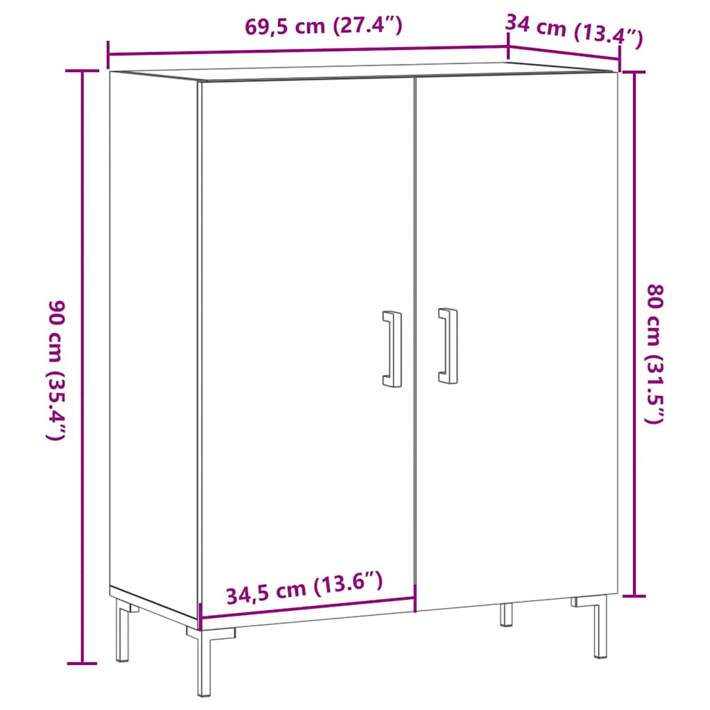 Skjenk Artisan Eik 69,5x34x90 cm